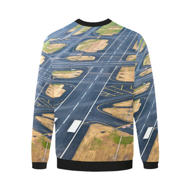 HOODIE - 45 Men's Oversized Fleece Crew Sweatshirt e-joyer